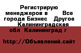 Регистрирую менеджеров в  NL - Все города Бизнес » Другое   . Калининградская обл.,Калининград г.